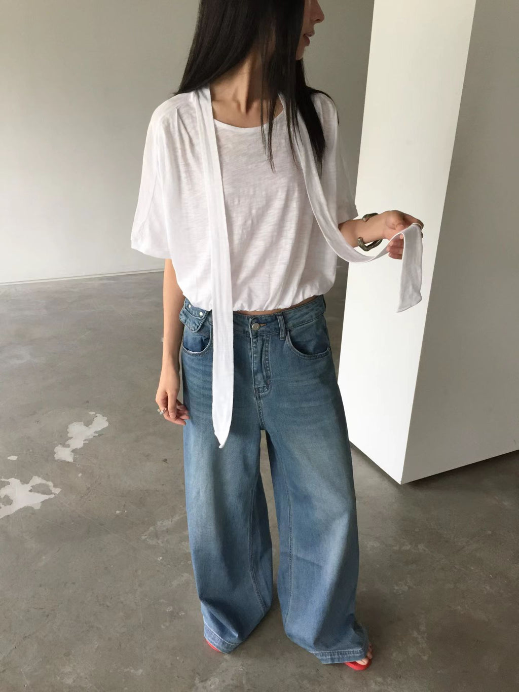 純棉連帶Tee (set裝可另購純棉長裙)