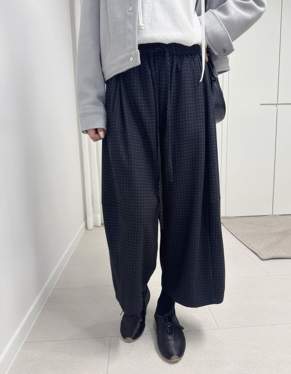 細格仔九分褲