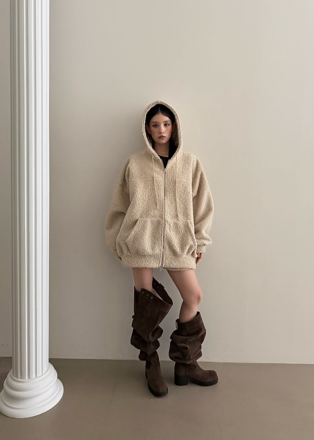 毛毛外套(set裝可另購毛毛短褲)