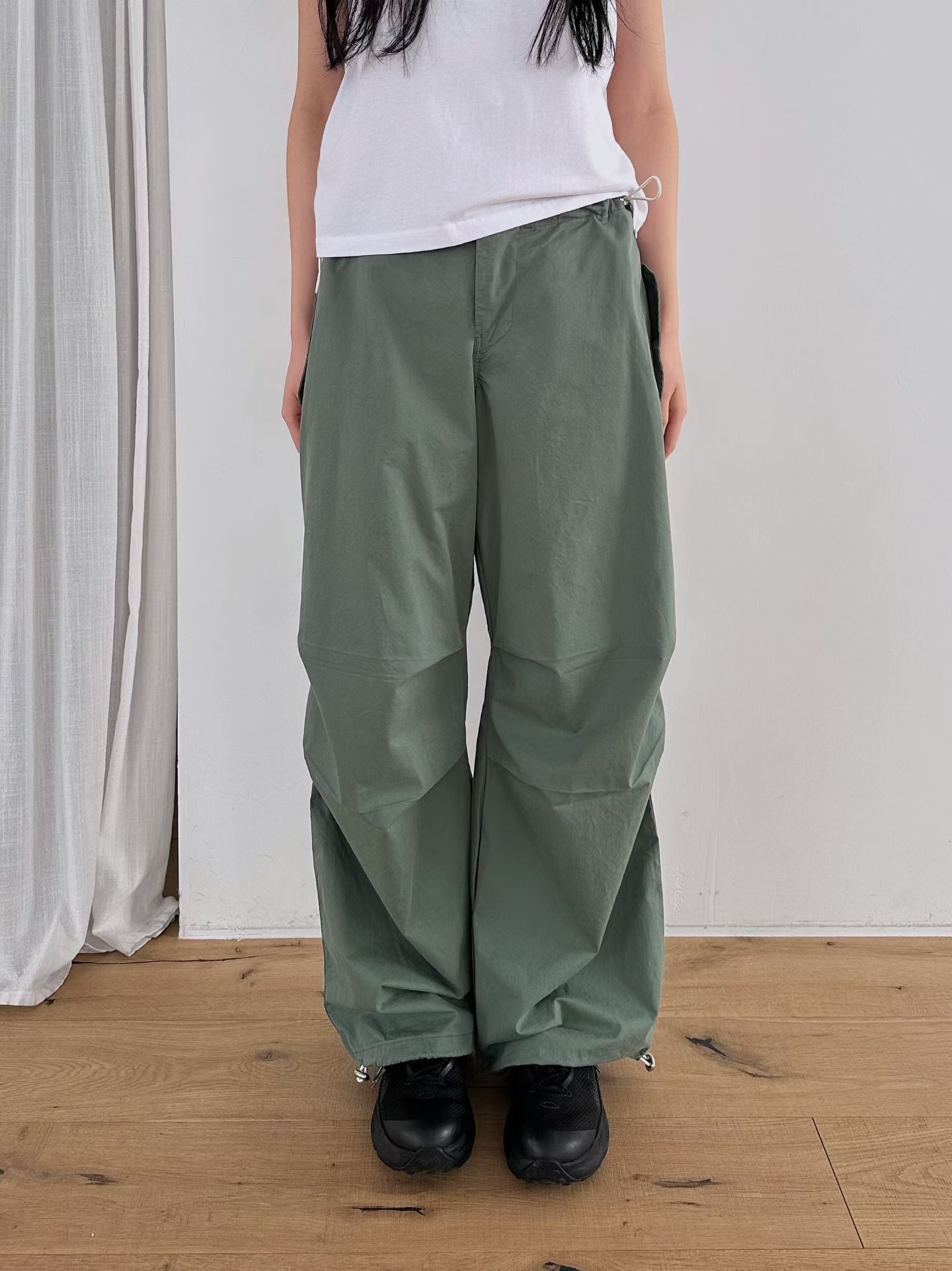 10色兩側索繩長褲