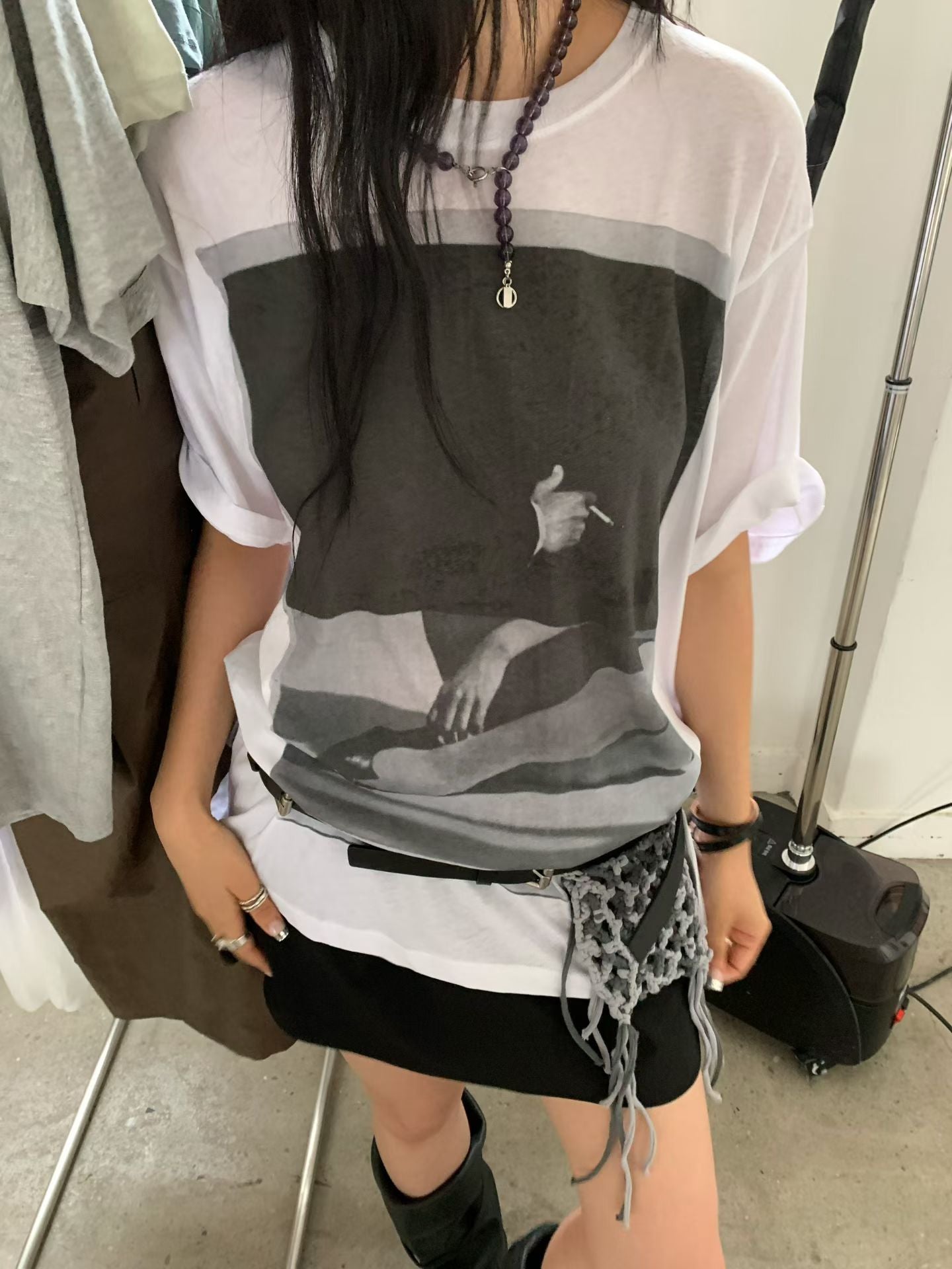 薄料純棉大Print Tee