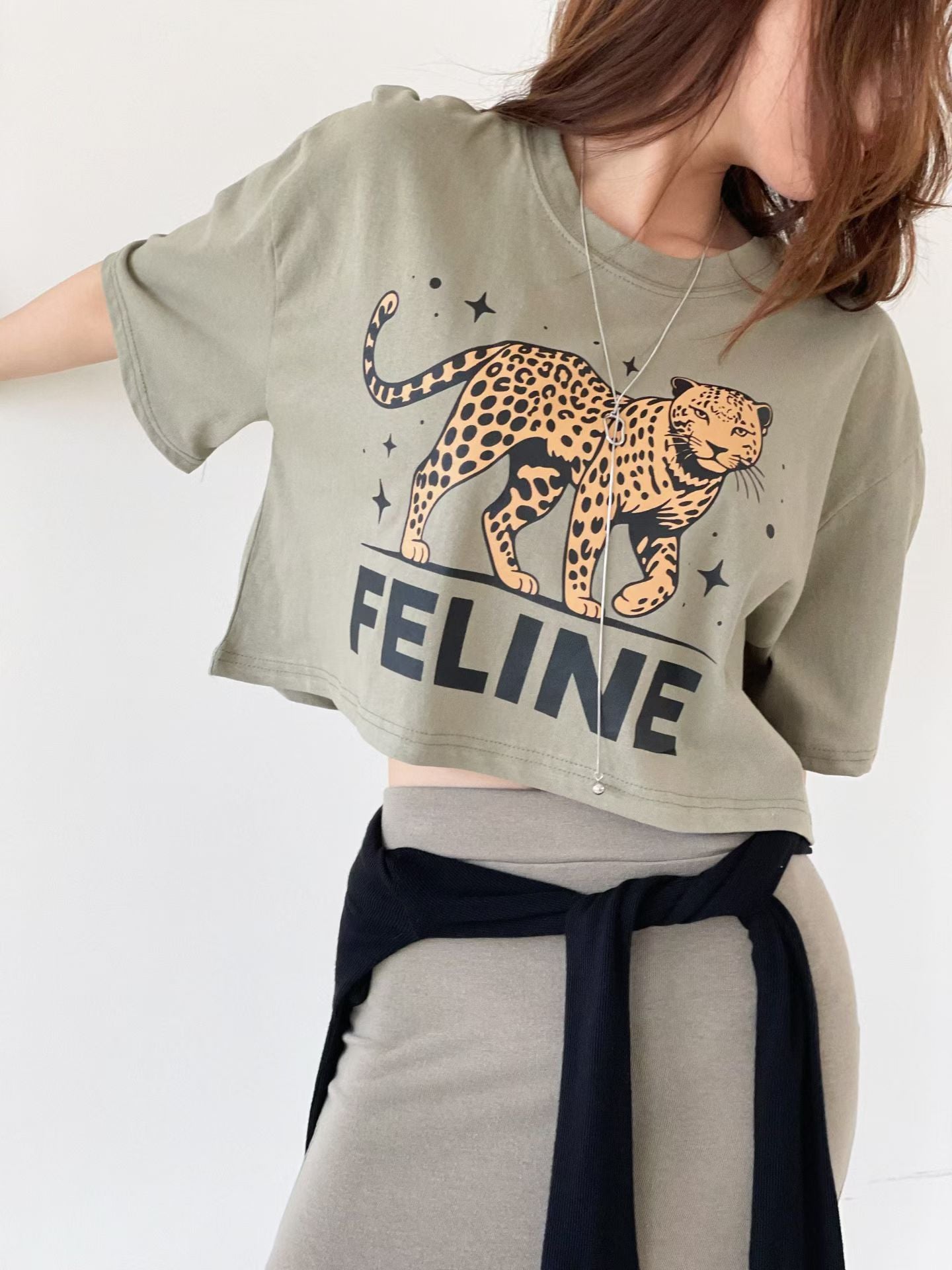 FELINE豹短Tee