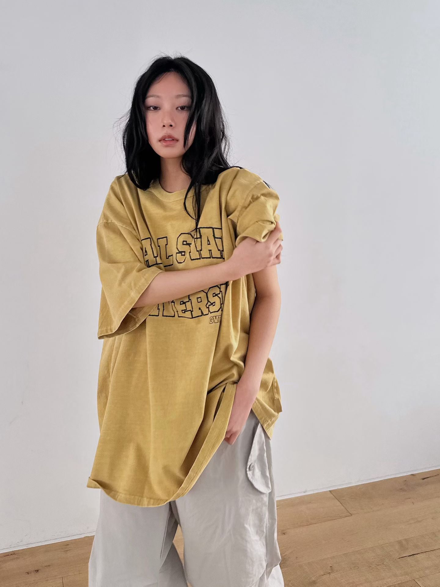 “BALL STATE”洗水長Tee