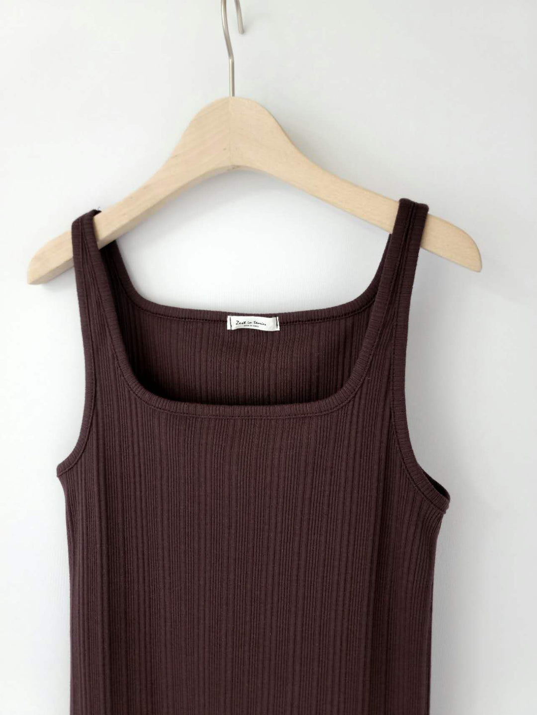 pitted square neck vest