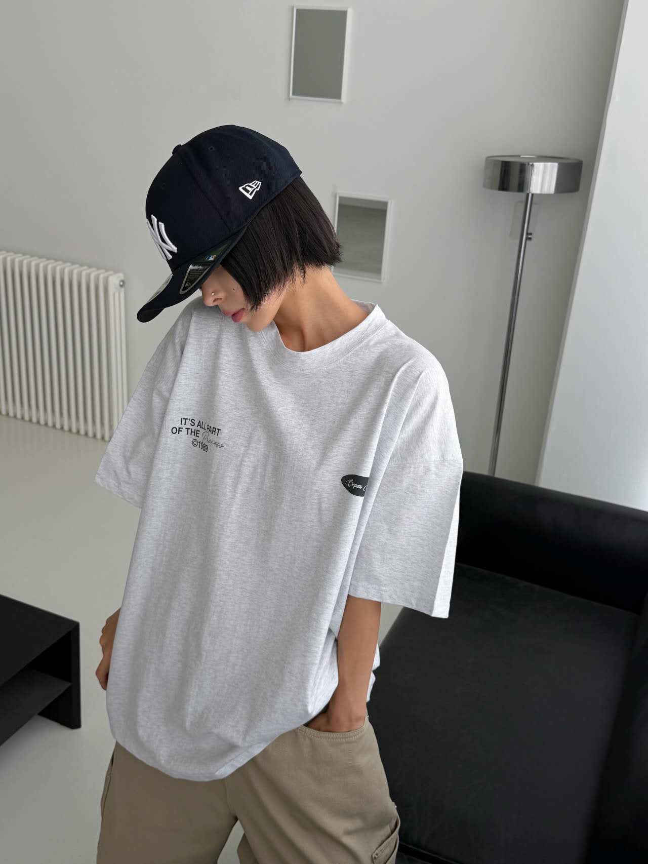 後英文字Imagine長Tee
