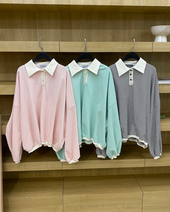 Hengjian polo collar sweatshirt