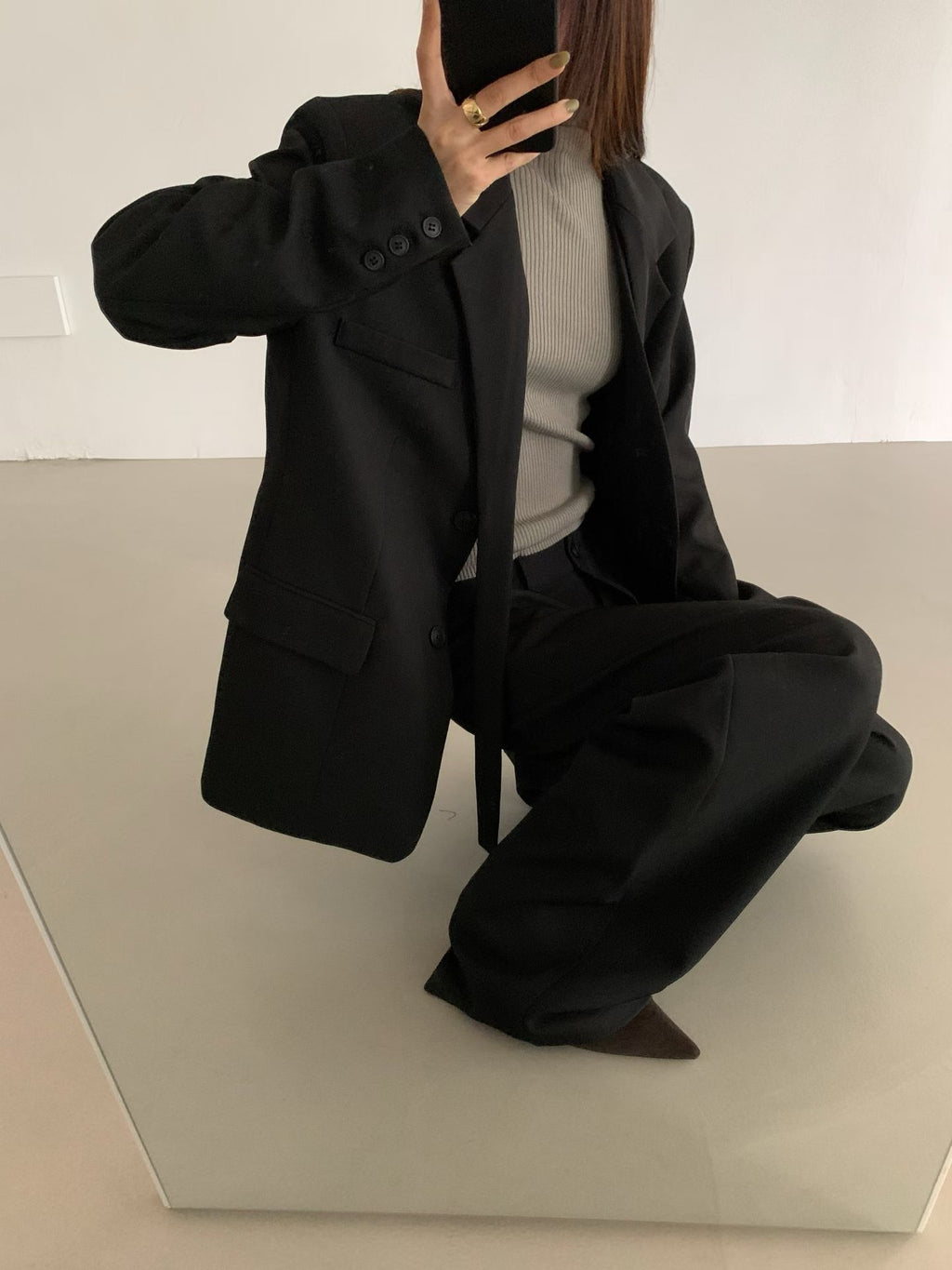 前有帶西裝褸 (set裝可另賺漸收腳西褲)