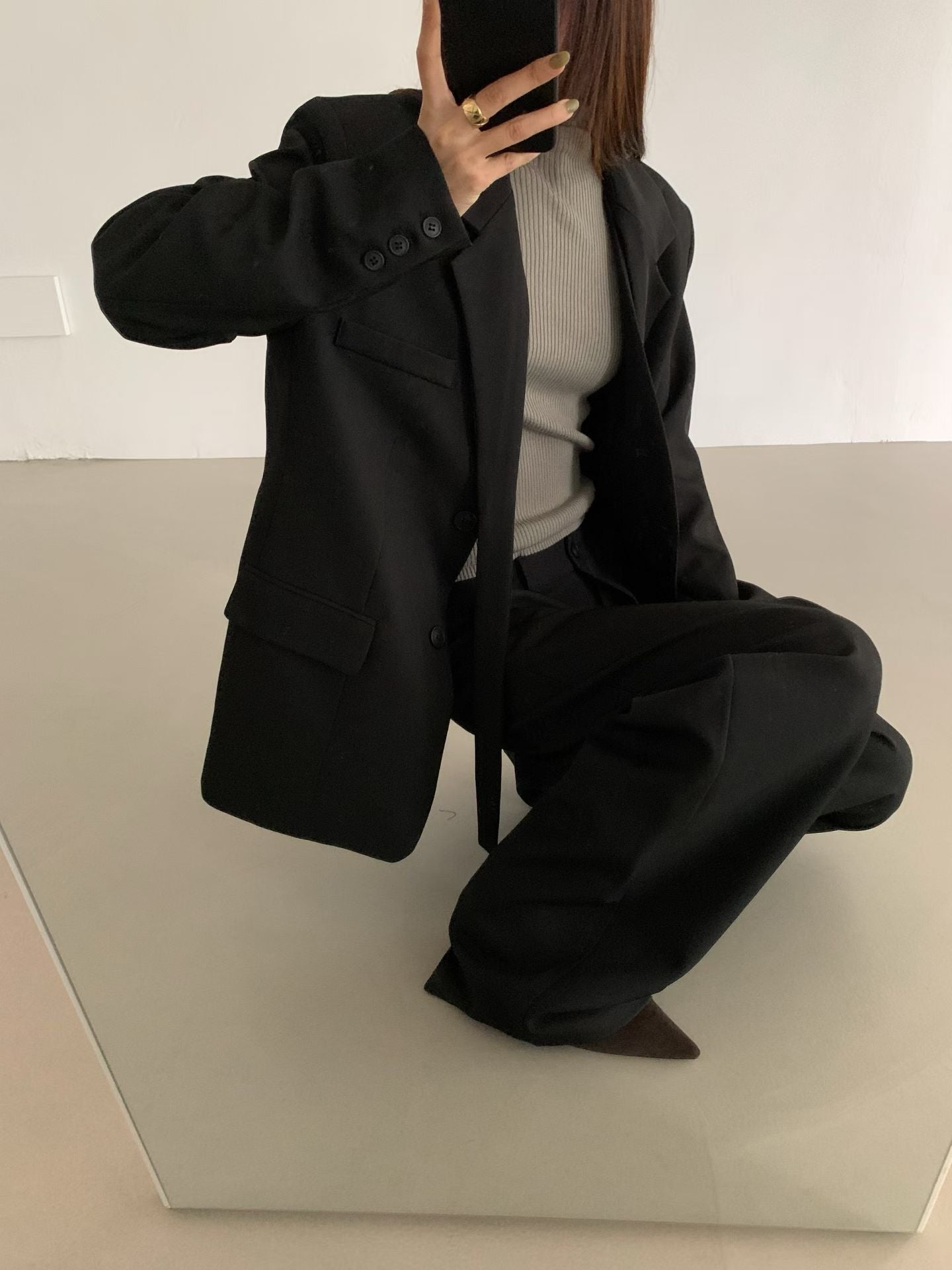 前有帶西裝褸 (set裝可另賺漸收腳西褲)
