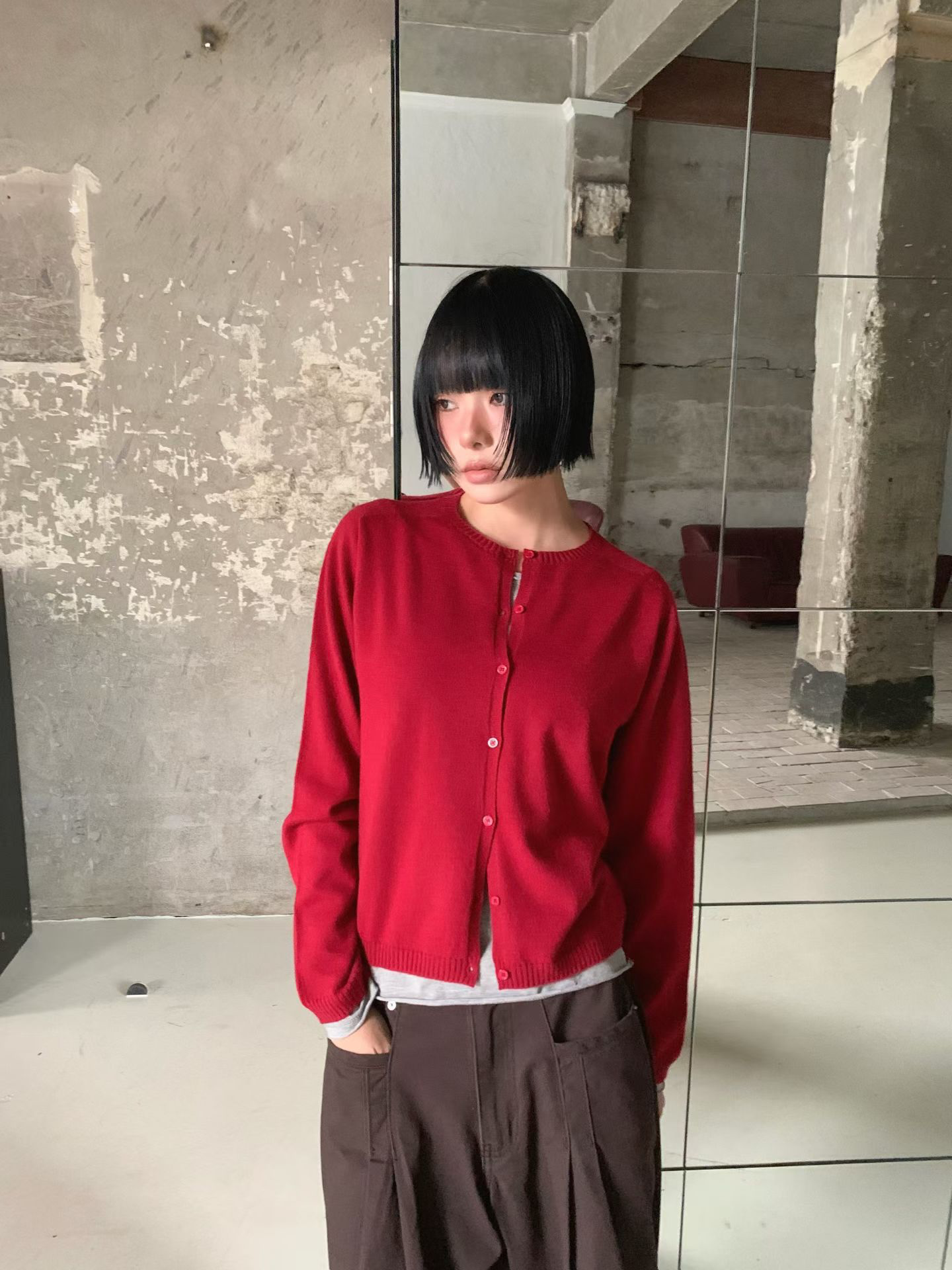 圓領Cardigan