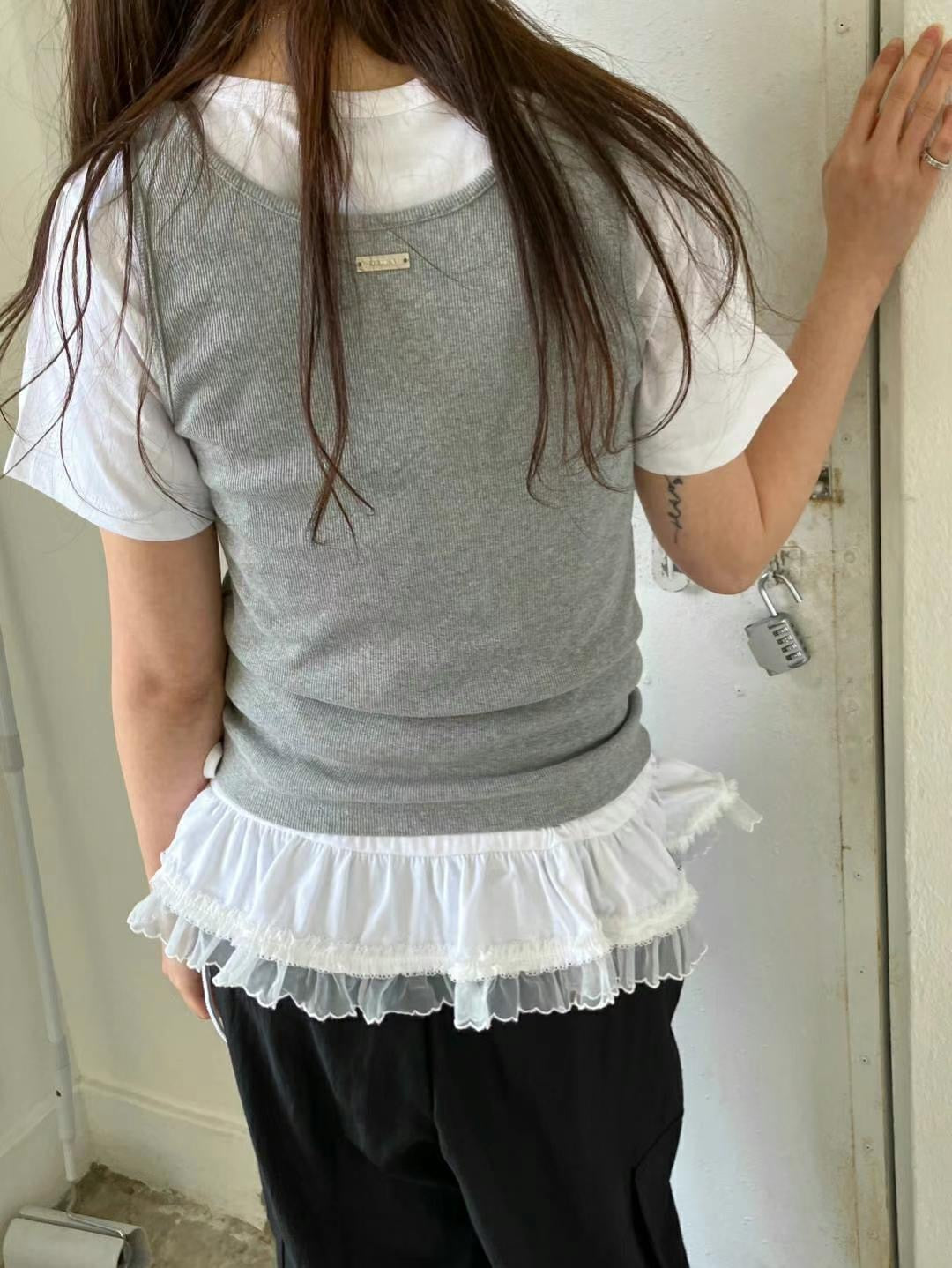 短袖紗腳Tee