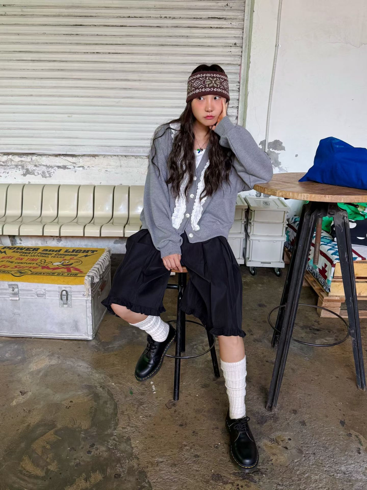 拚Lace布外套