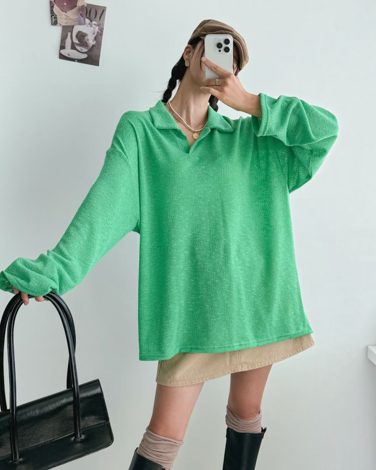反領長Tee