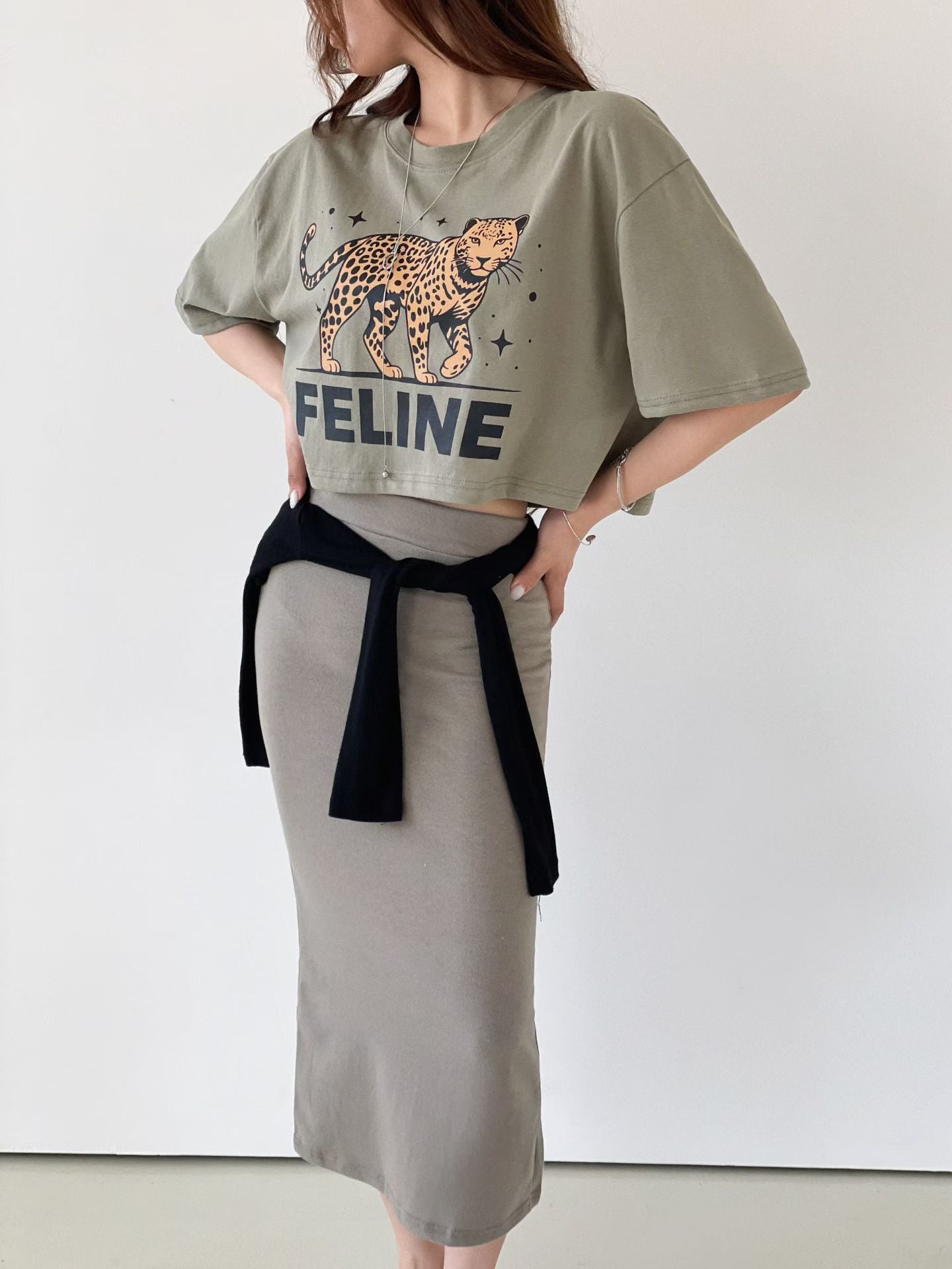 FELINE豹短Tee