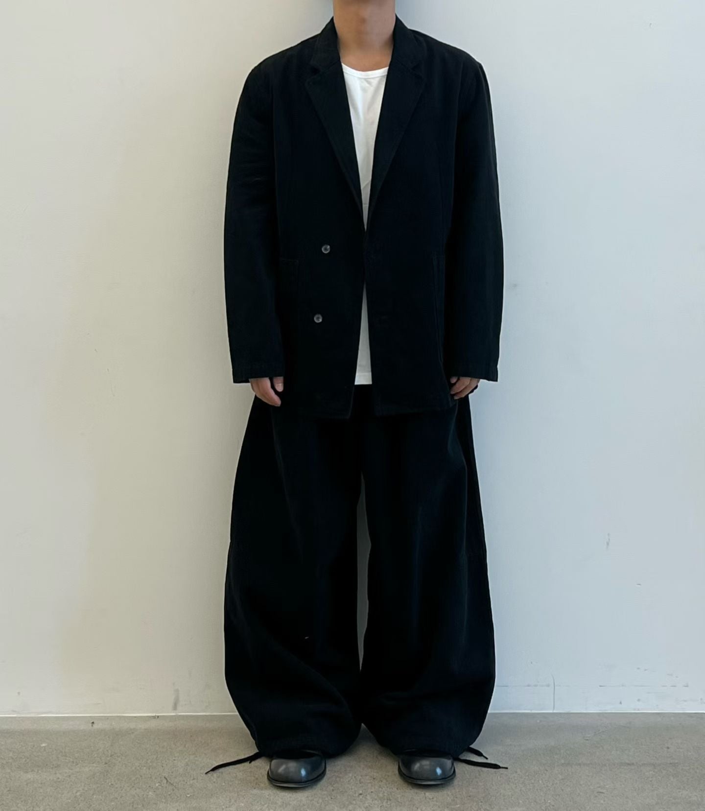 洗水Curved Jeans (set裝可另購over size cut洗水西裝褸)