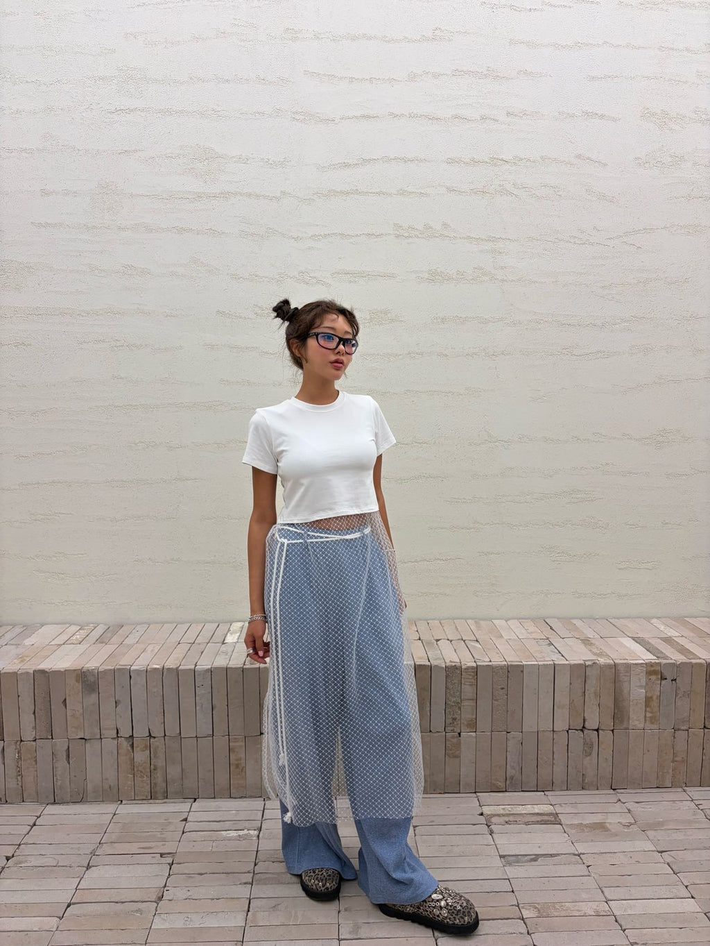 Tee + Lace 連身裙