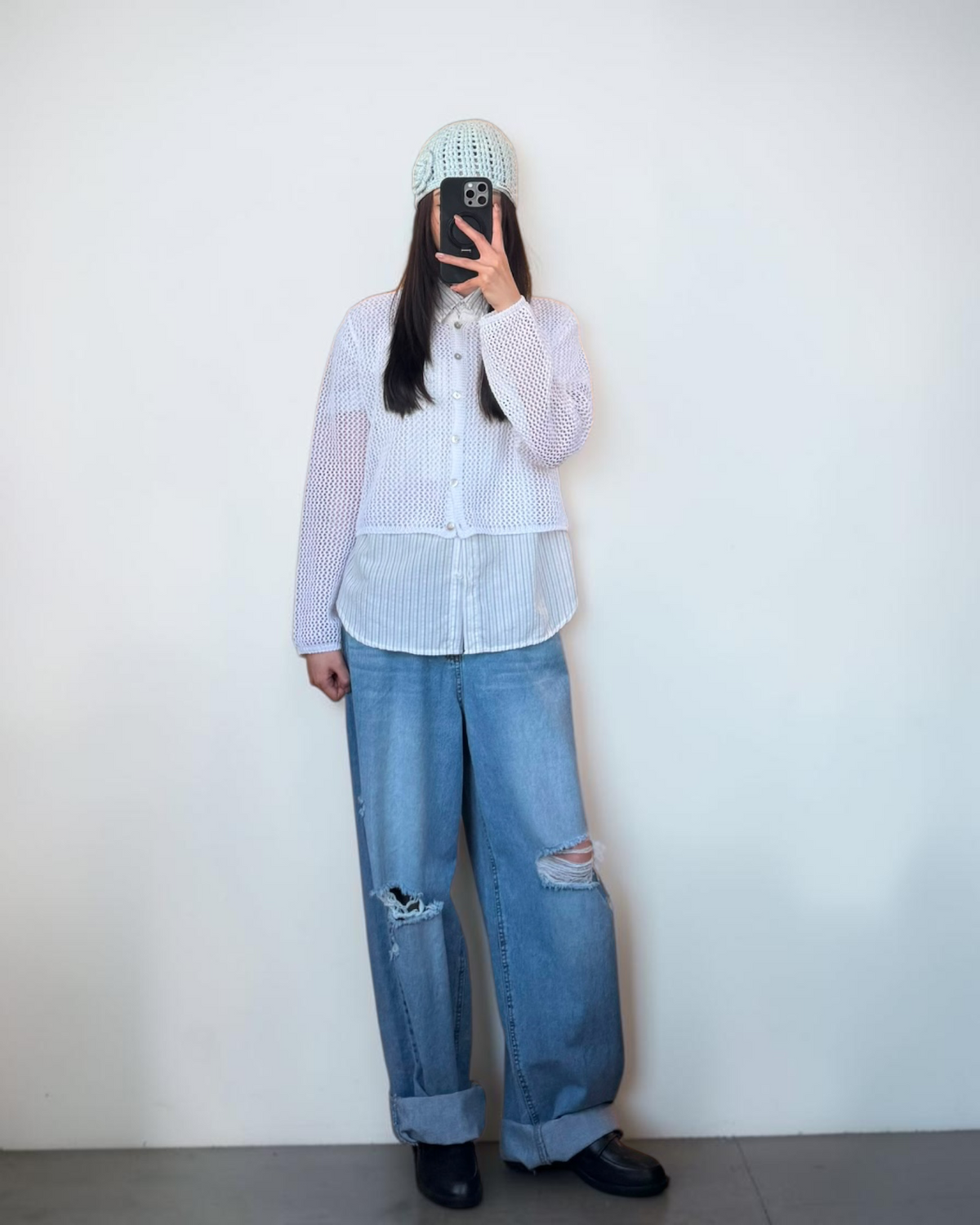 “Off Work”網網外套