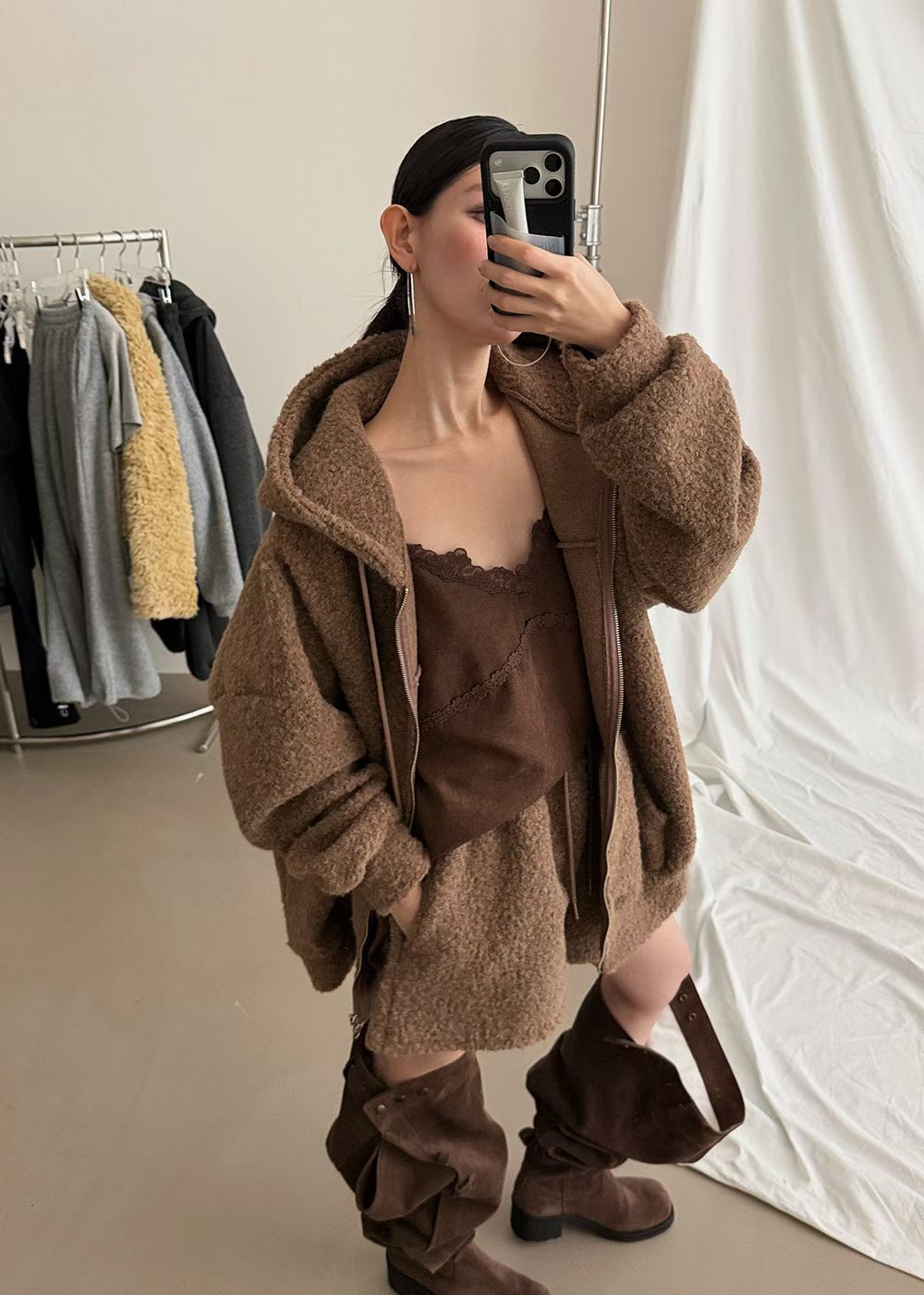 毛毛外套(set裝可另購毛毛短褲)