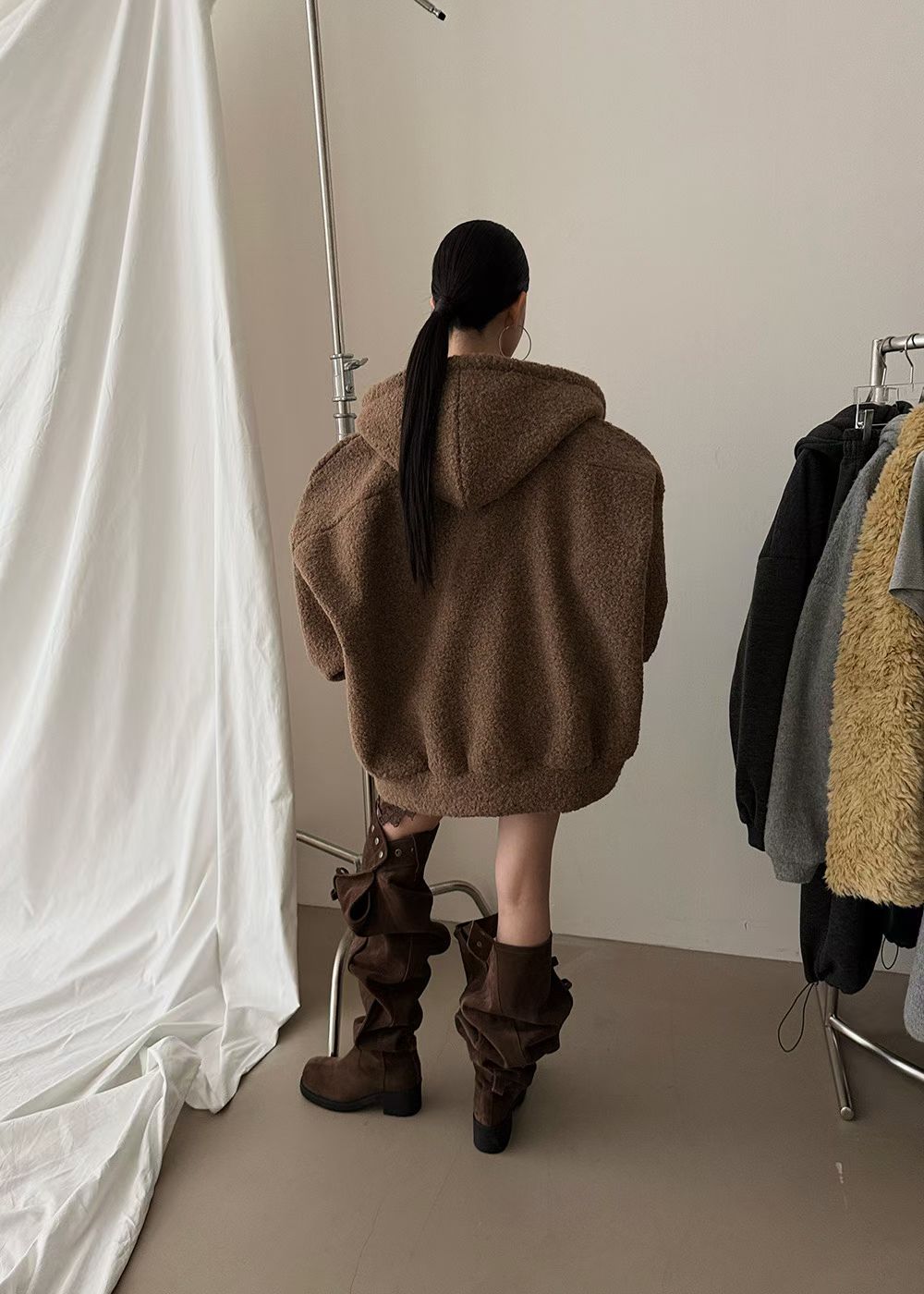 毛毛外套(set裝可另購毛毛短褲)