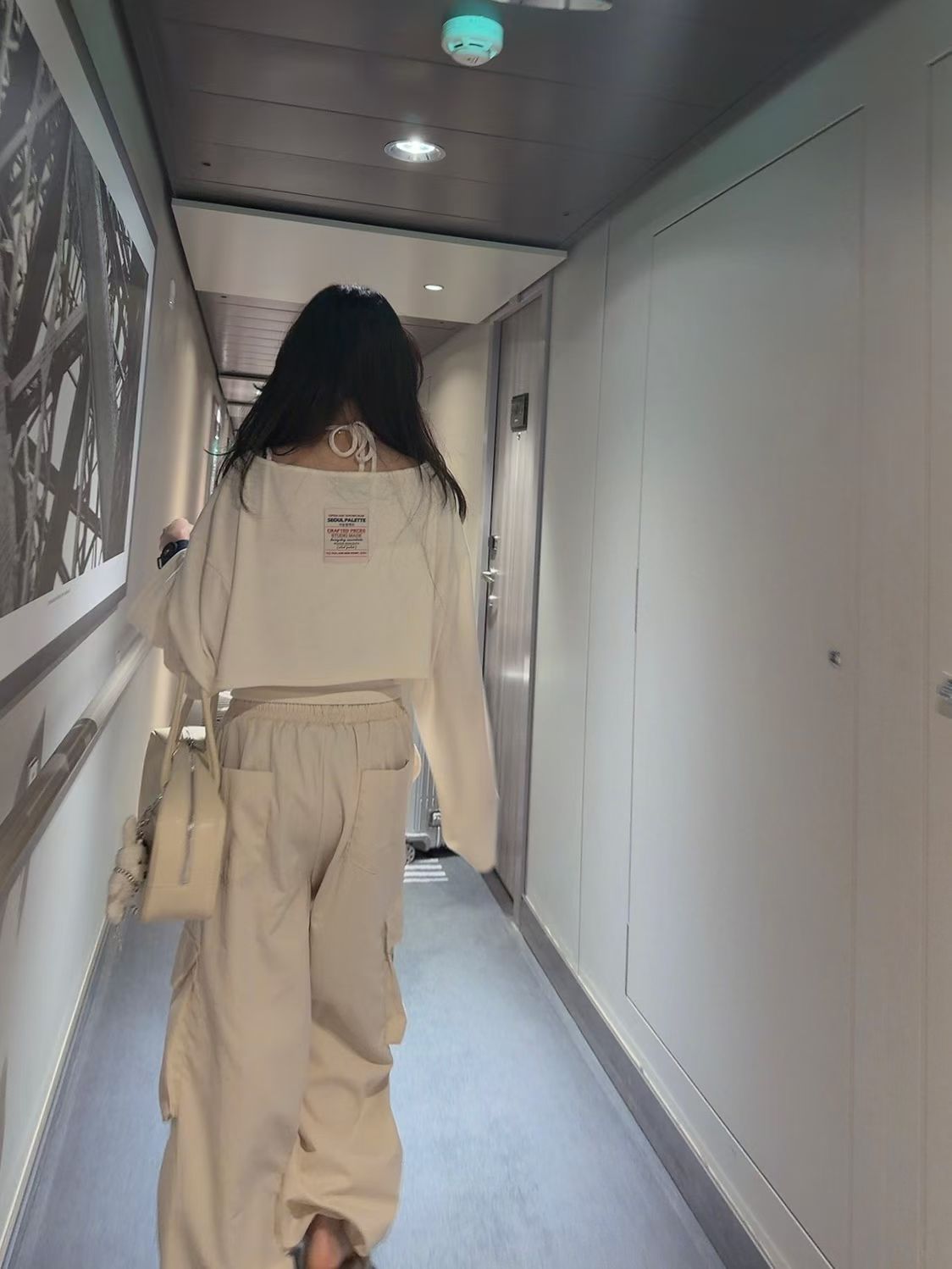 綁頸吊帶短Tee set