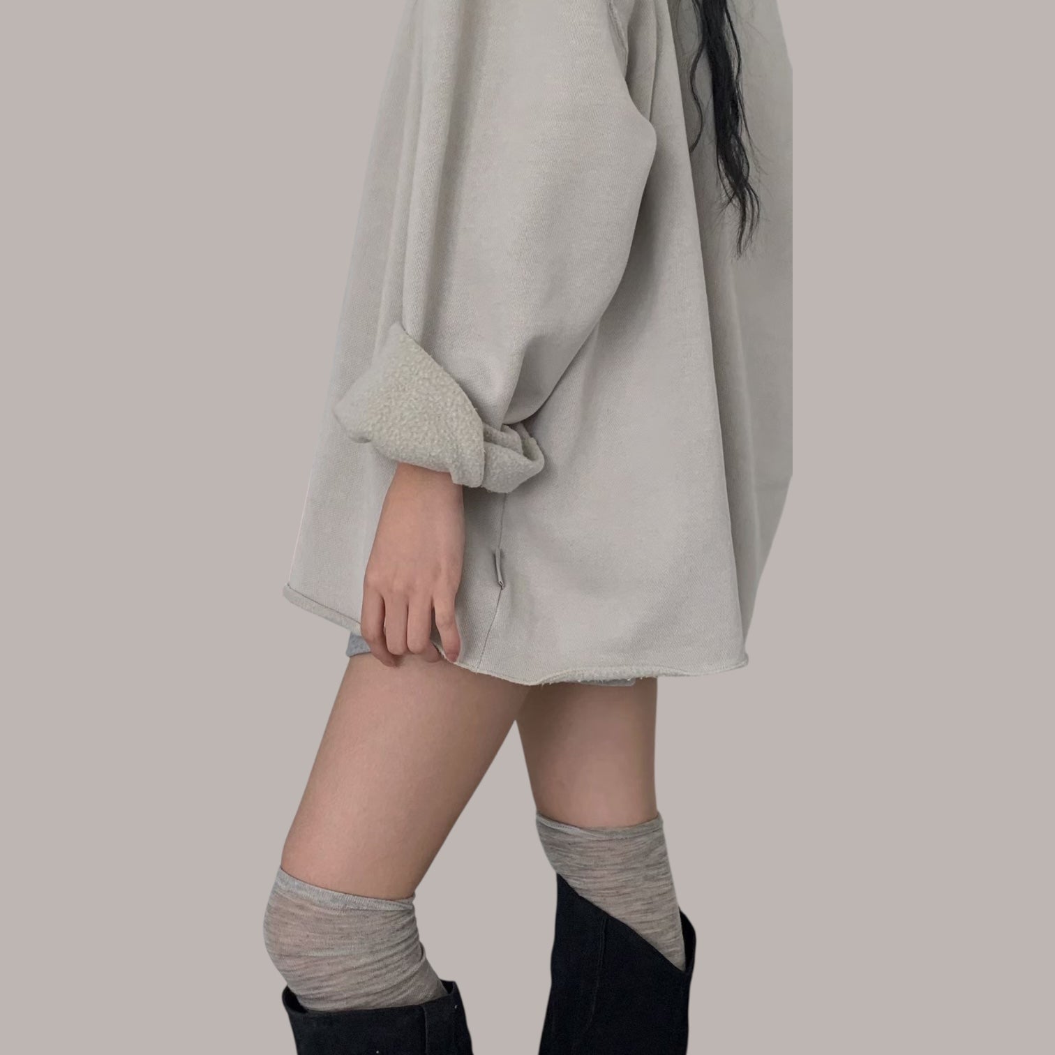 洗水淨色長衛衣