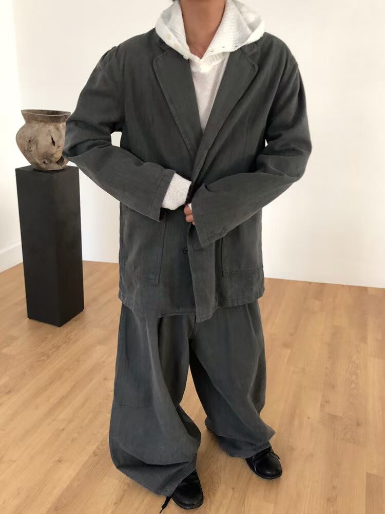 Over Size cut洗水西裝褸(set裝可另購洗水Curved Jeans)