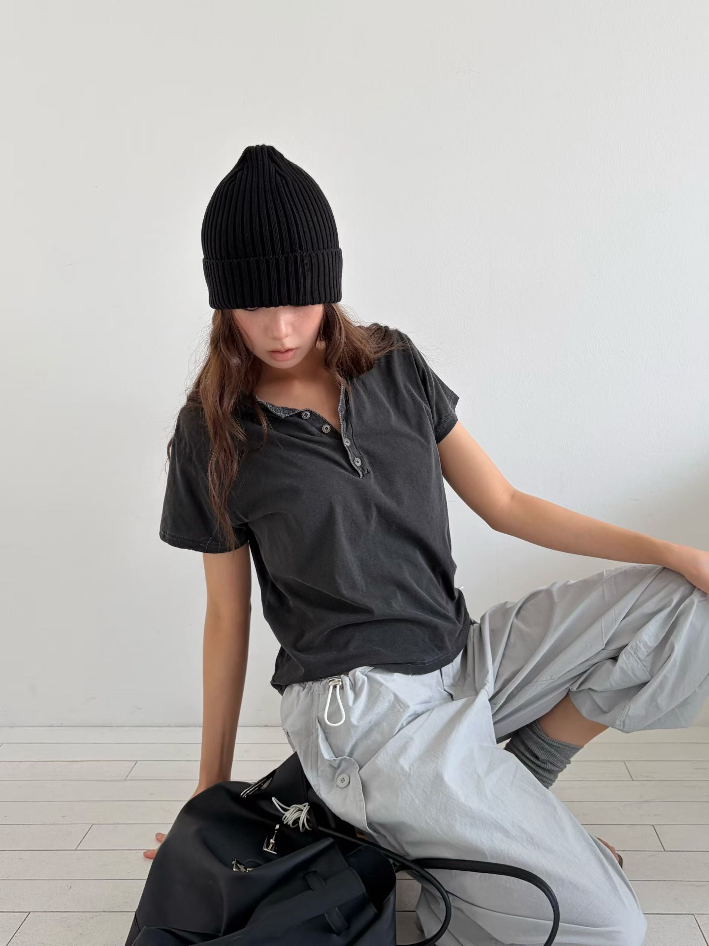 扣鈕領洗水Tee