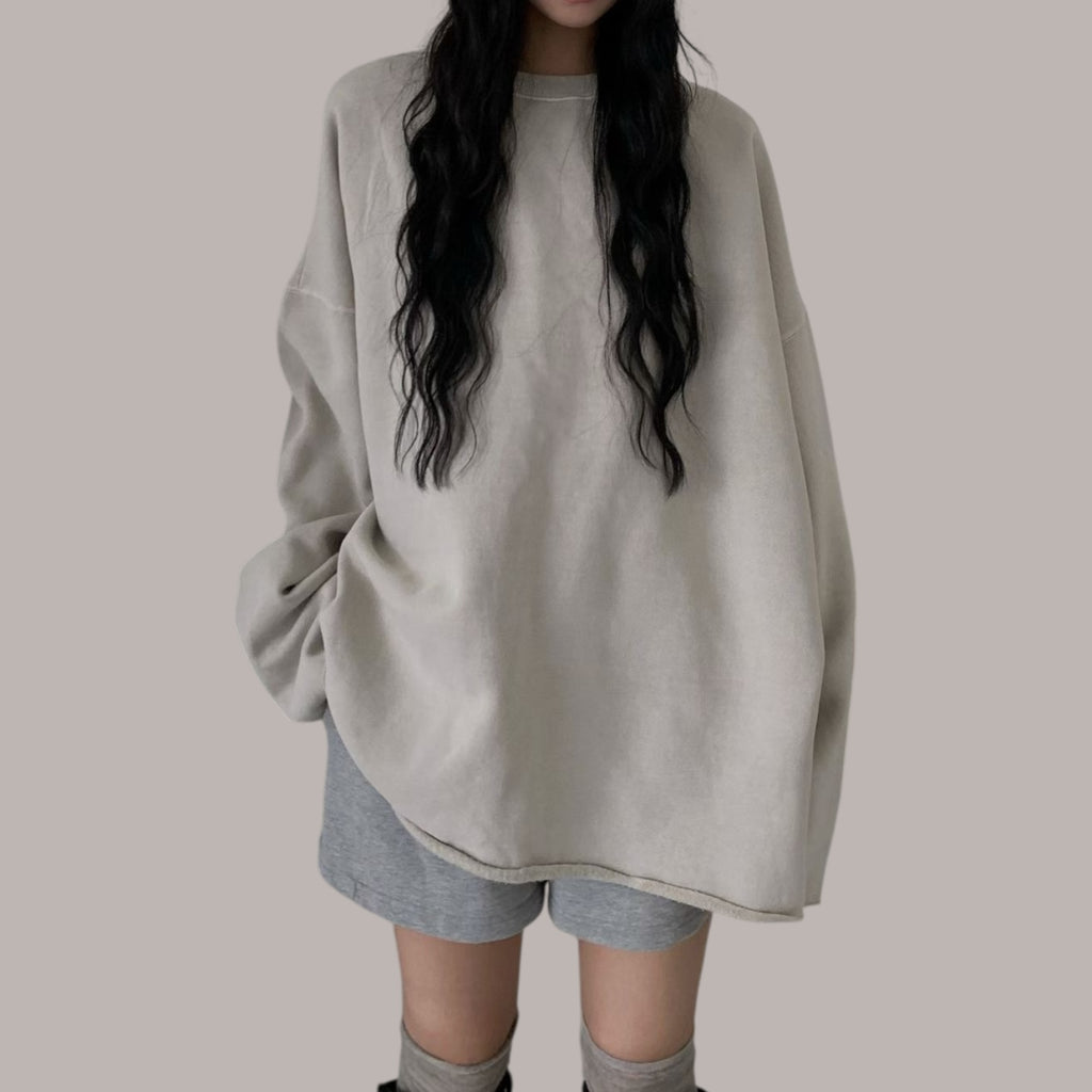 洗水淨色長衛衣