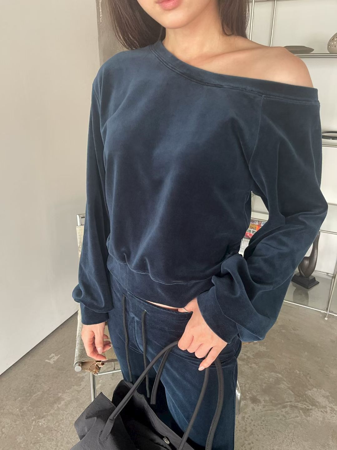 跌膊絲絨Tee