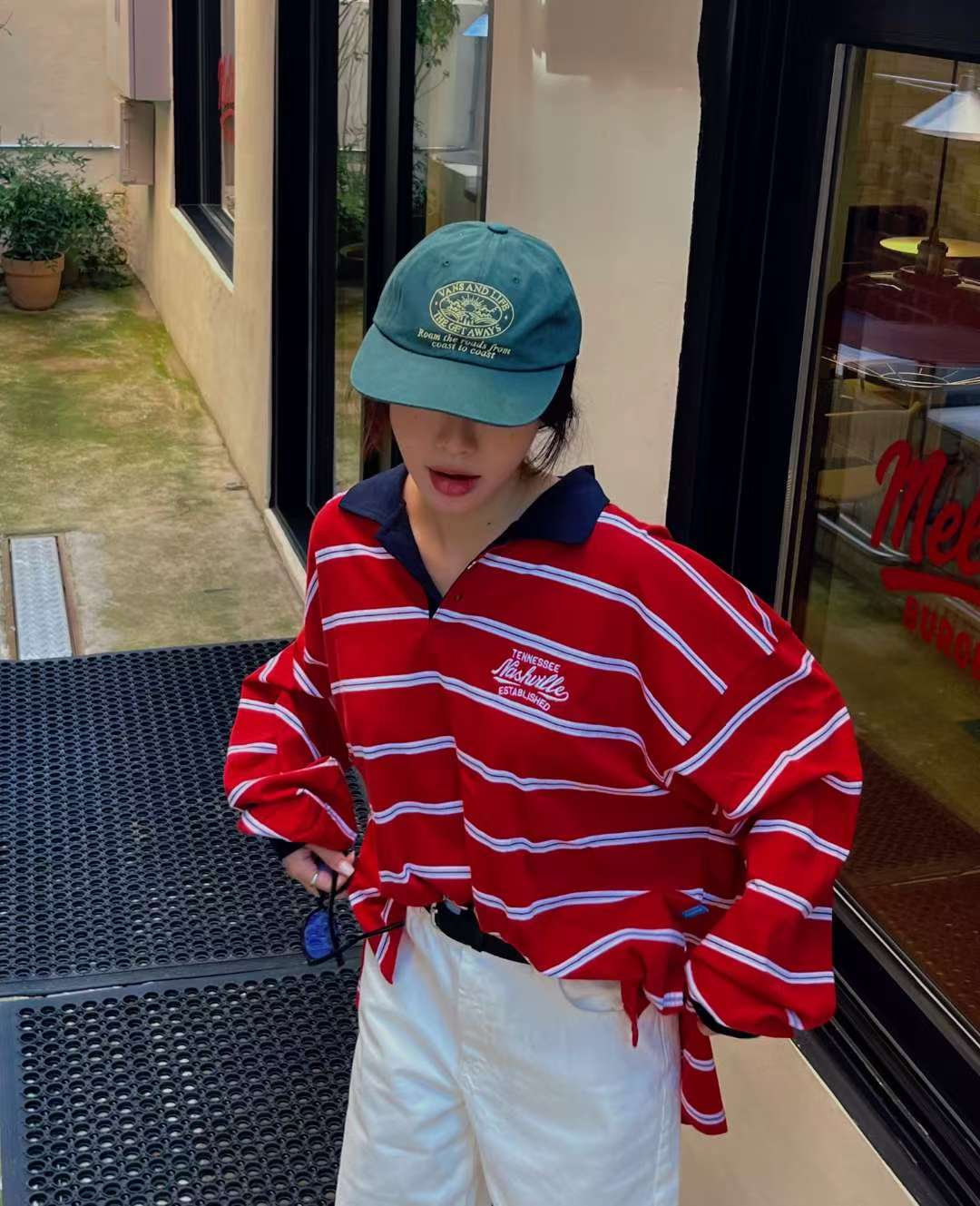 橫間Polo長Tee