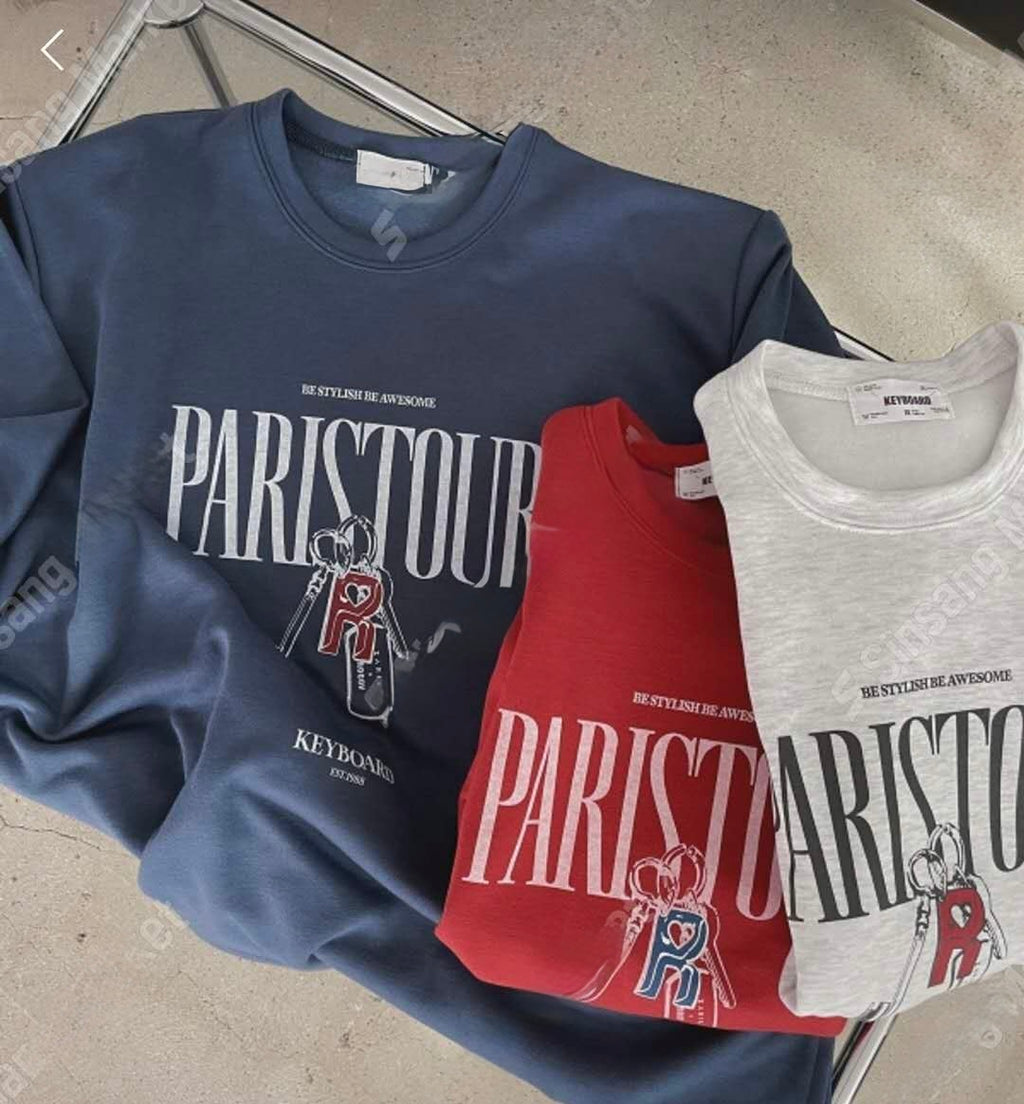 “PARISTOUR”絨裏短袖Tee