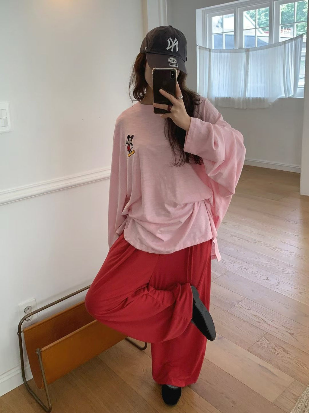 Mickey淨色薄Tee