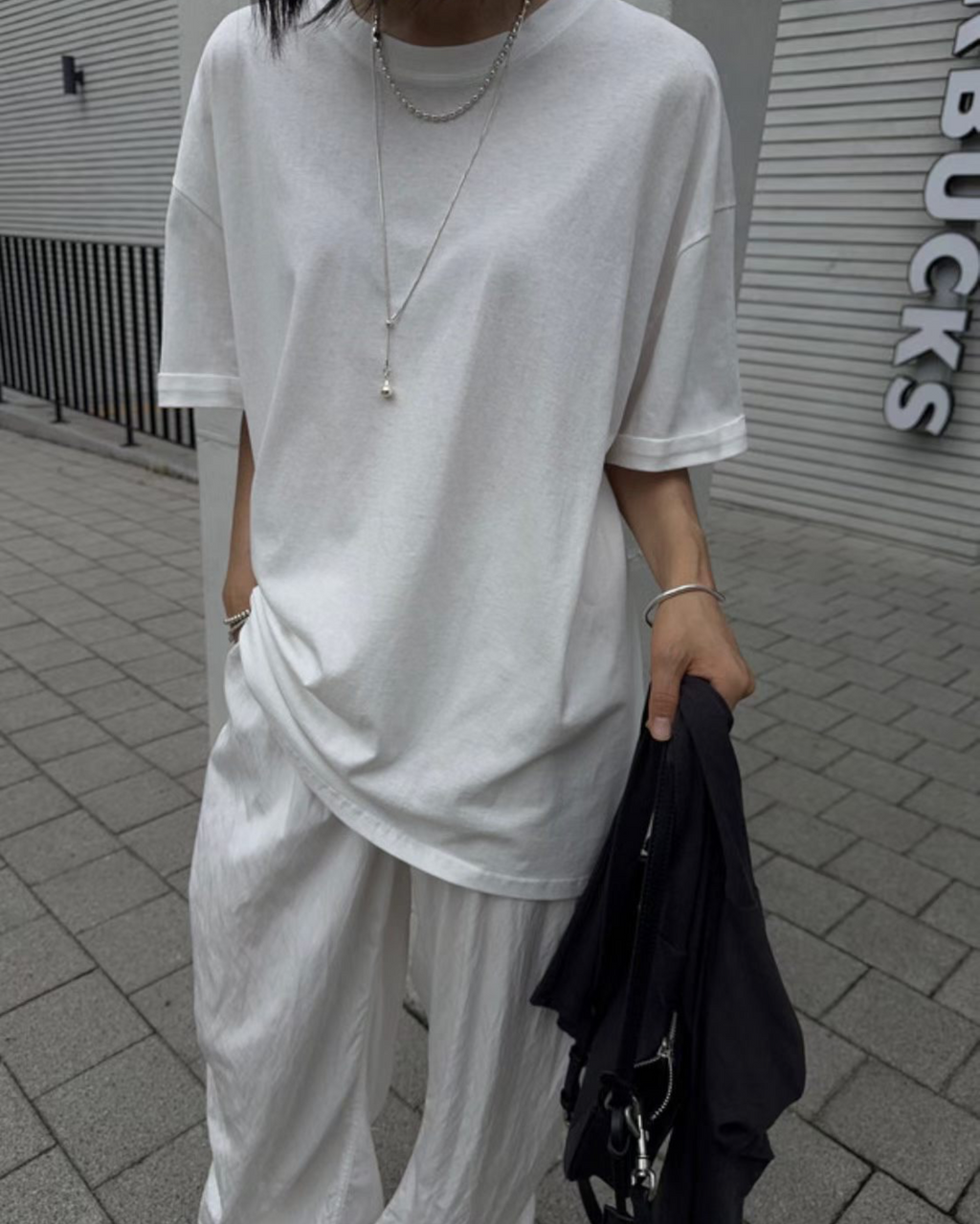 摺袖長Tee