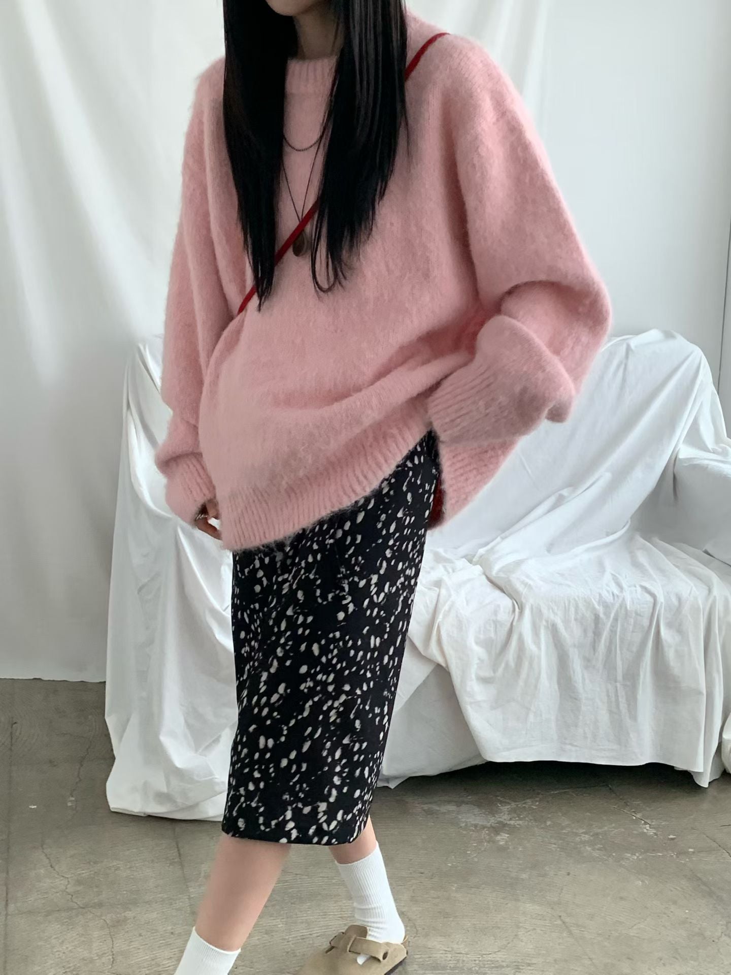點點雪紡半摺裙