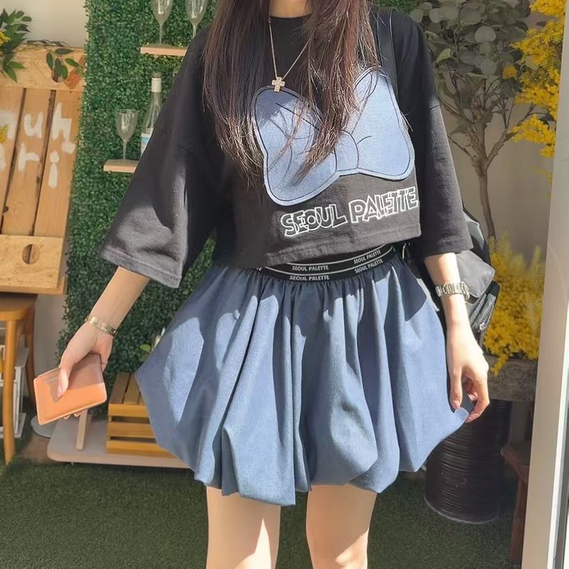 泡泡腳牛仔裙