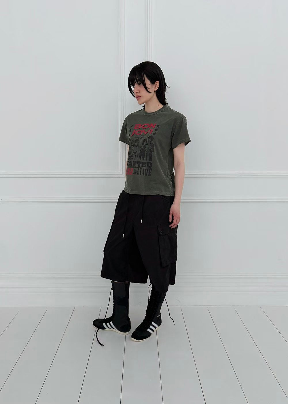 束繩短軍褲