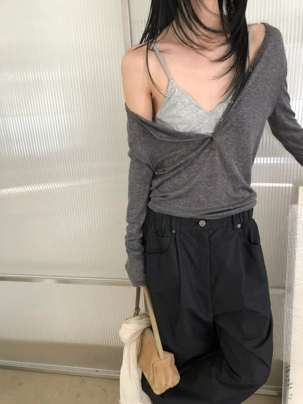 兩側束腰褲