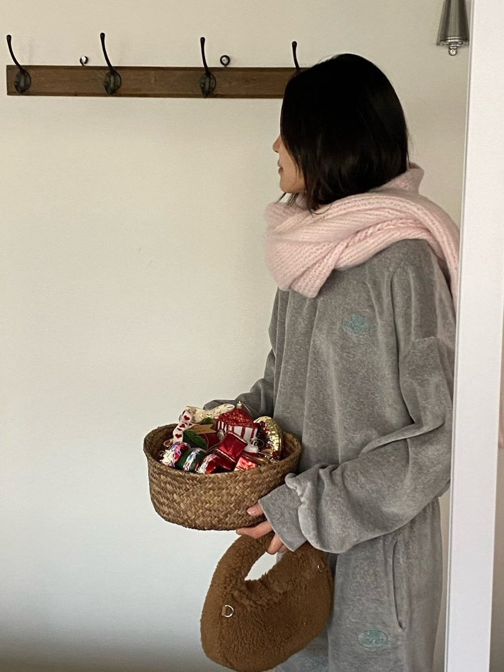 絲絨束袖Tee (set裝可另購𢇁絨長褲)