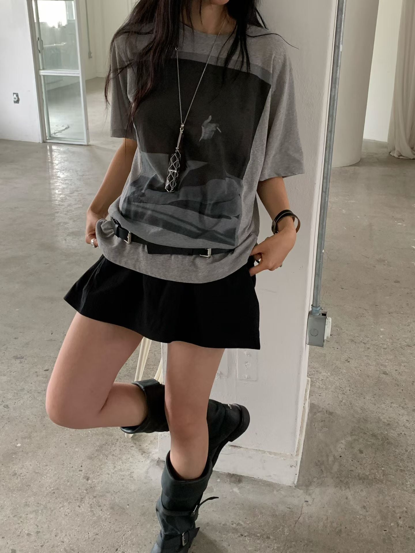 薄料純棉大Print Tee