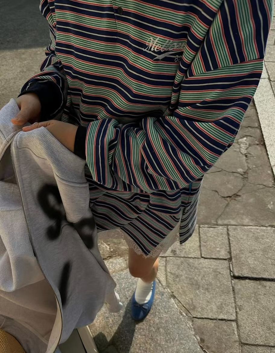 彩間Polo領長Tee