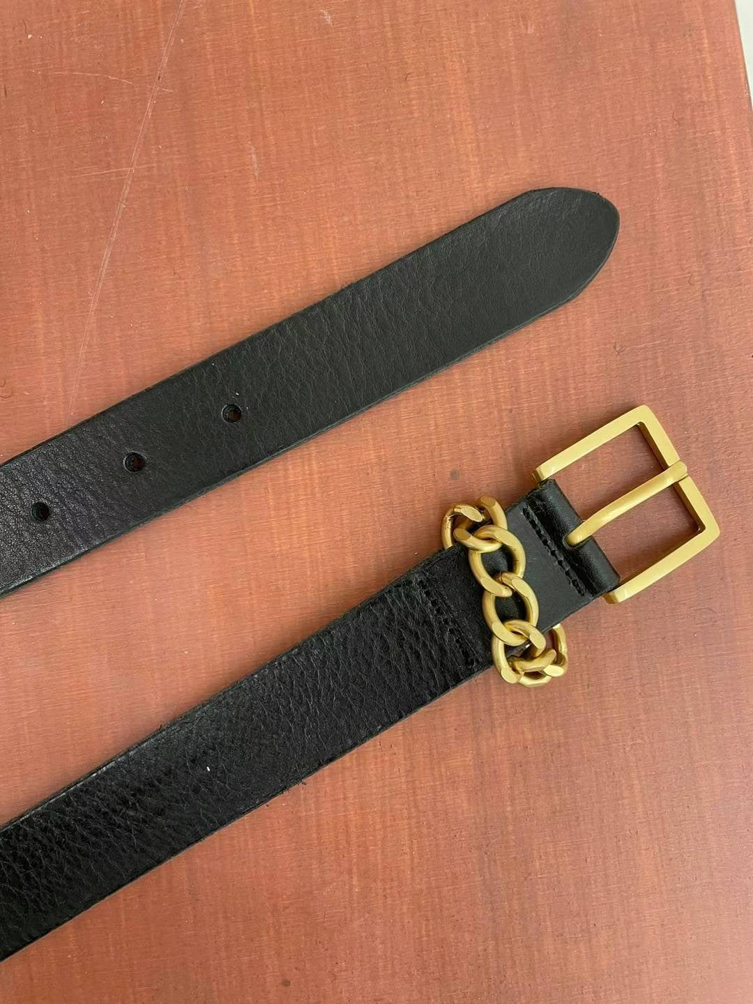 方扣鏈牛皮belt