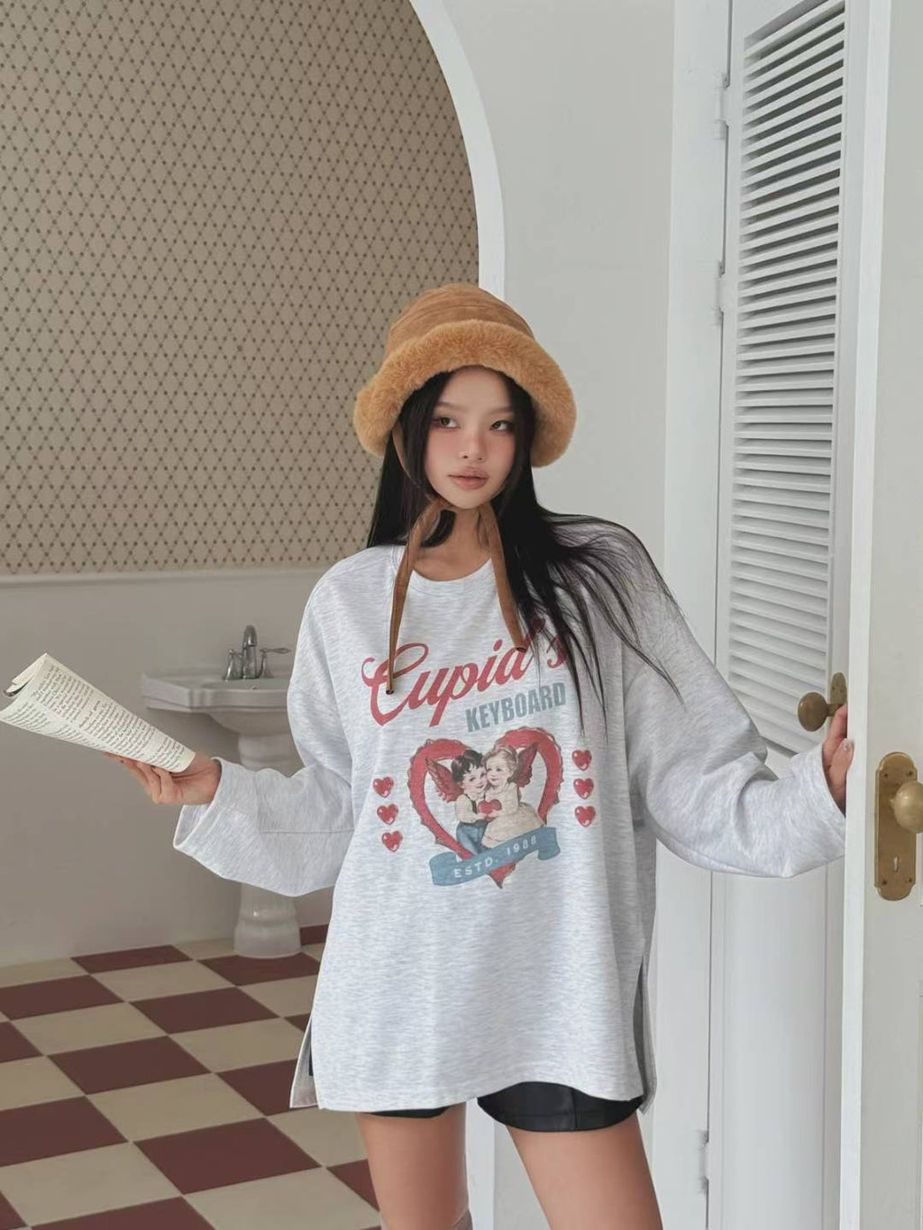 天使側開叉衛衣