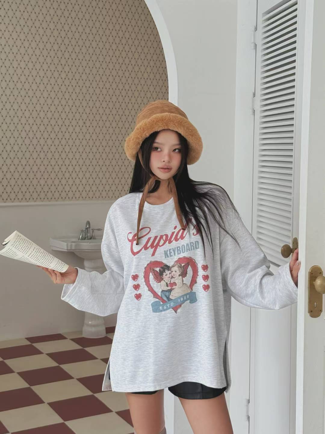 天使側開叉衛衣