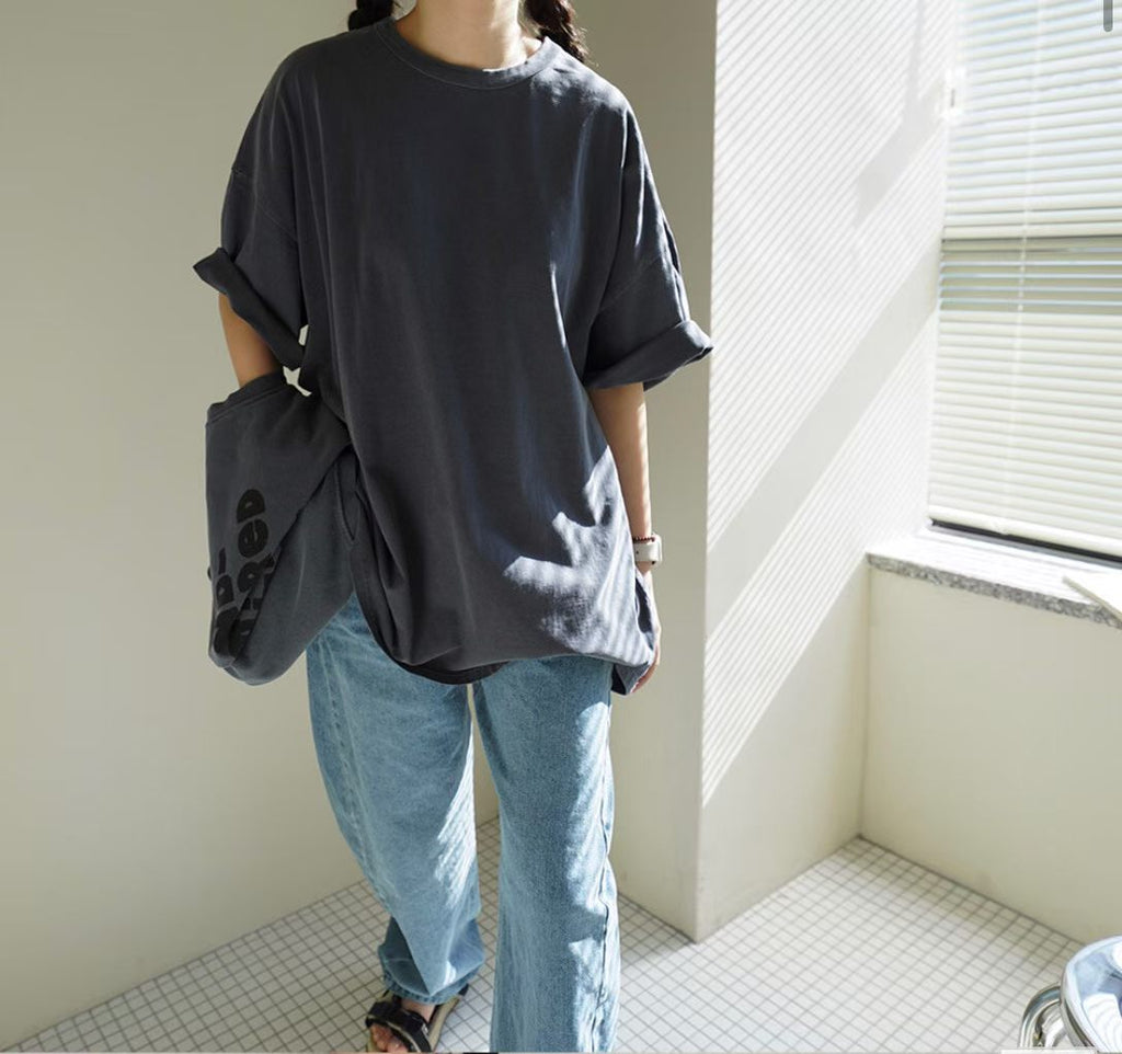 WST-3 洗水短袖長Tee