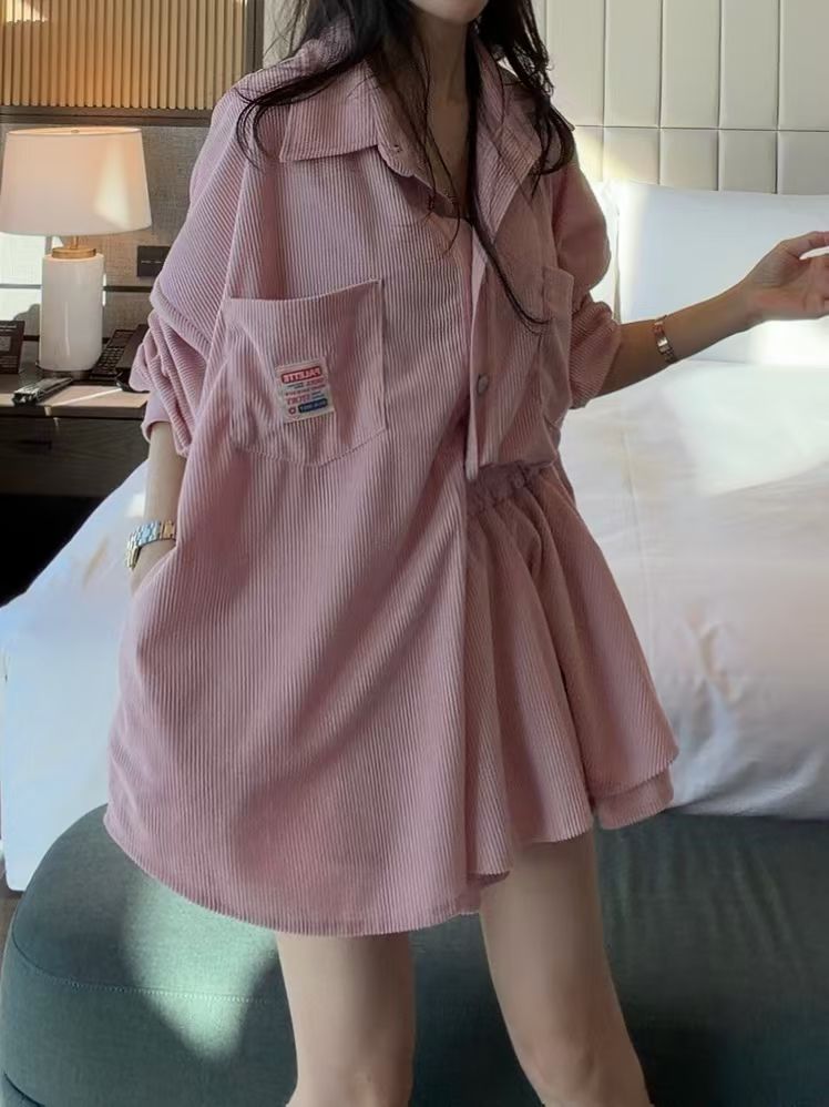 兩袋燈芯絨恤衫(set裝可另購燈芯絨短裙褲)