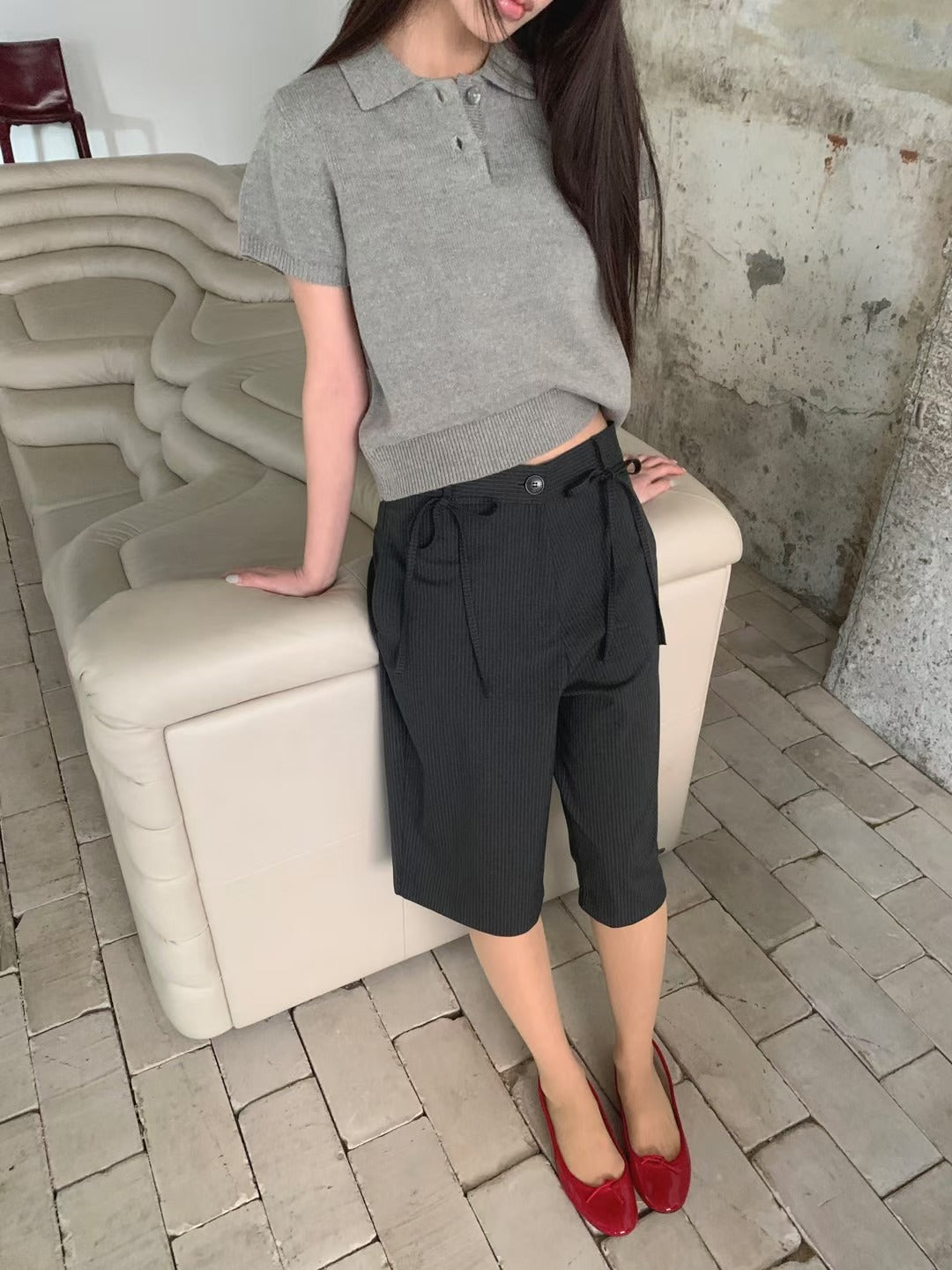 直間短西褲