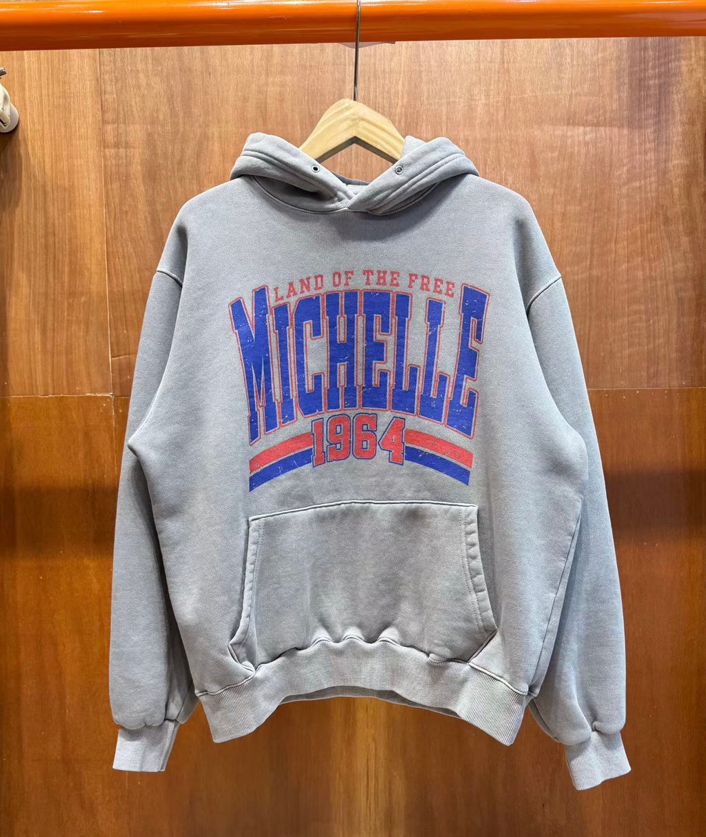 “MICHELLE”有帽洗水衛衣