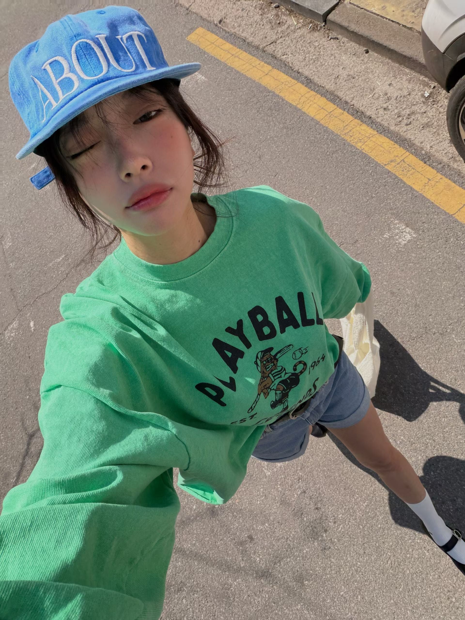 ”PlayBall“束袖Tee