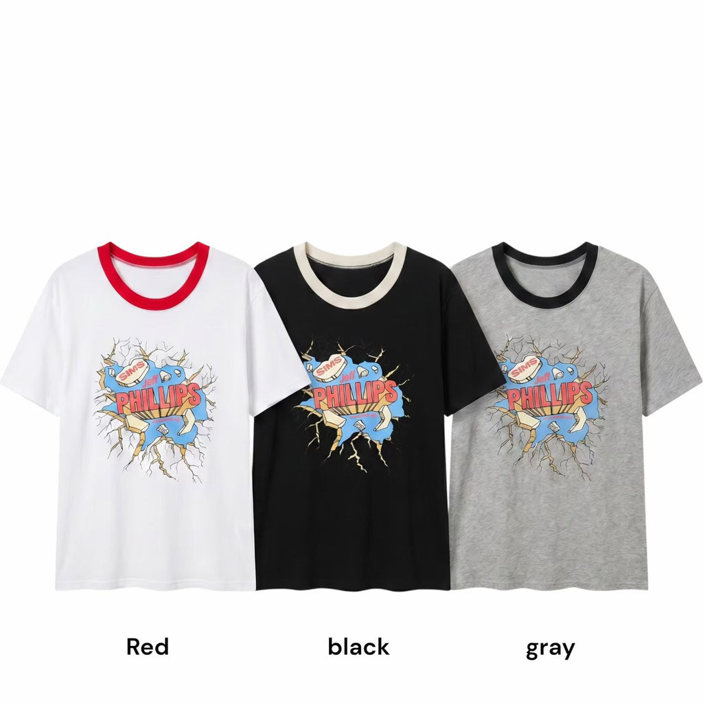 “Phillips”領拚色Tee