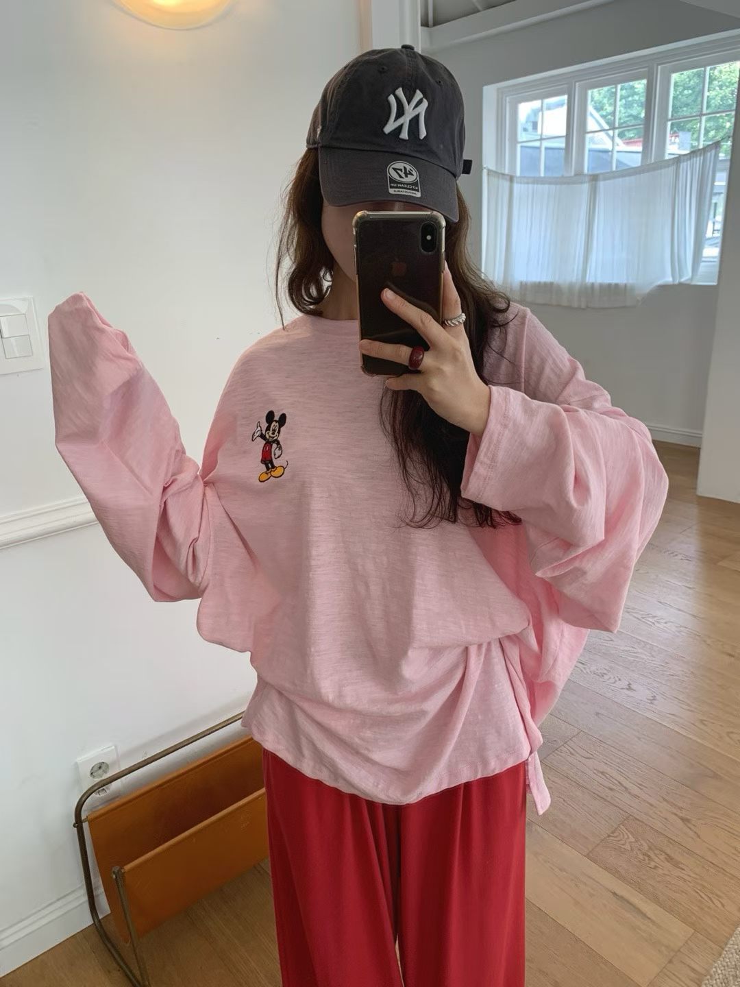 Mickey淨色薄Tee