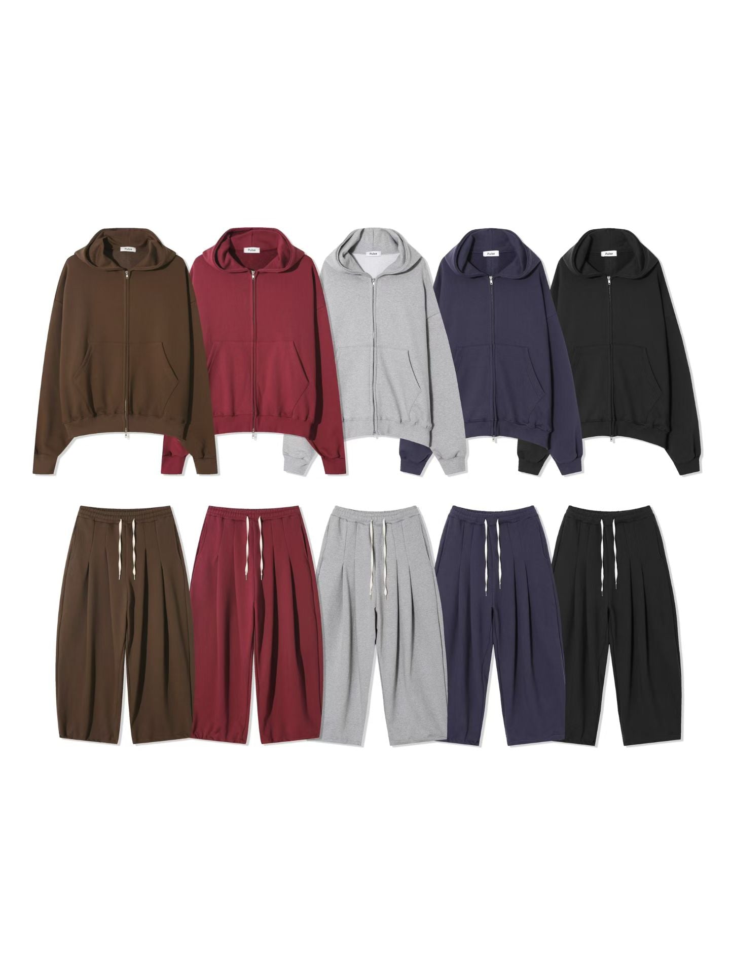 布料闊褲(set裝可另購有帽zip up外套)